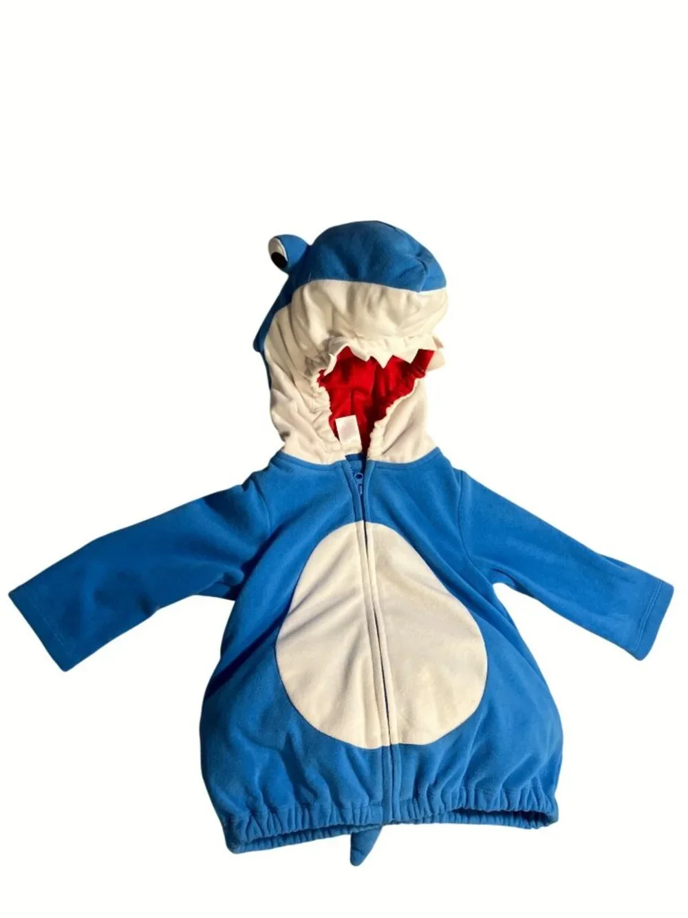 Carters Baby Shark Costume Blue and White Fleece Hooded Two Piece Set 18M